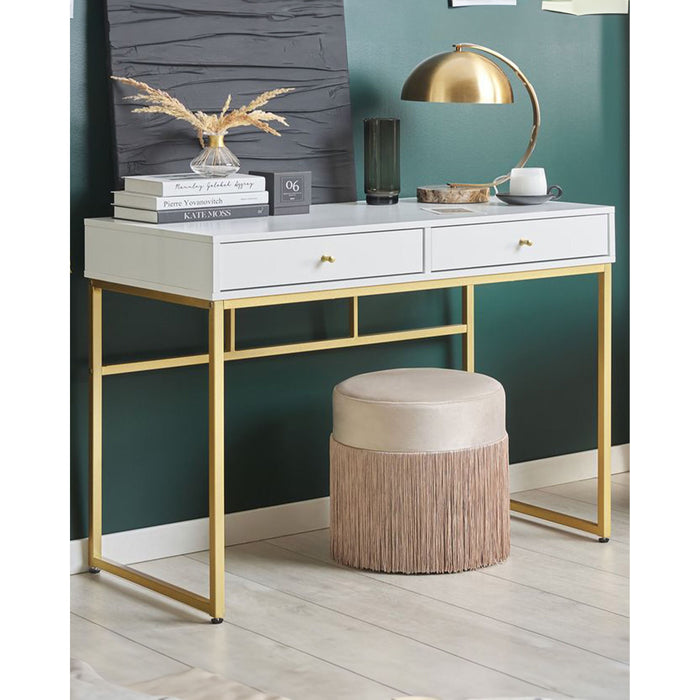 Beliani - DAPHNE - Bureau - Wit|Goud - MDF