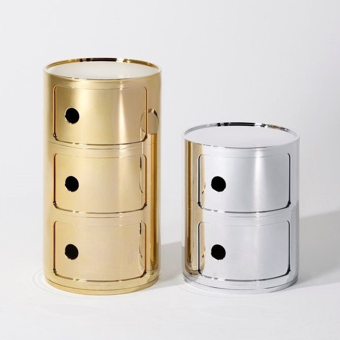 Kartell Componibili Kast Ø 32 cm - 3 Modules - Chrome