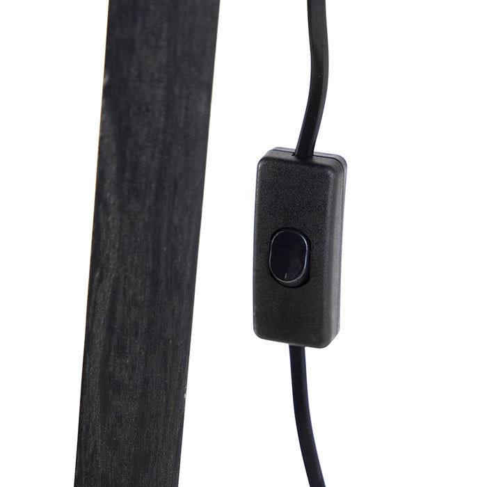 QAZQA Vloerlamp zwart zonder kap - Tripod