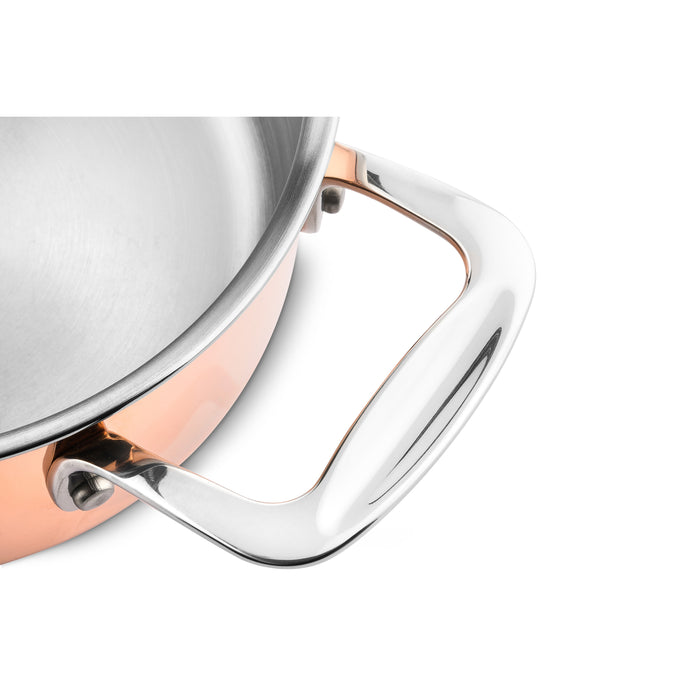 DUCQ lage kookpan koper Ø18cm (ook inductie)