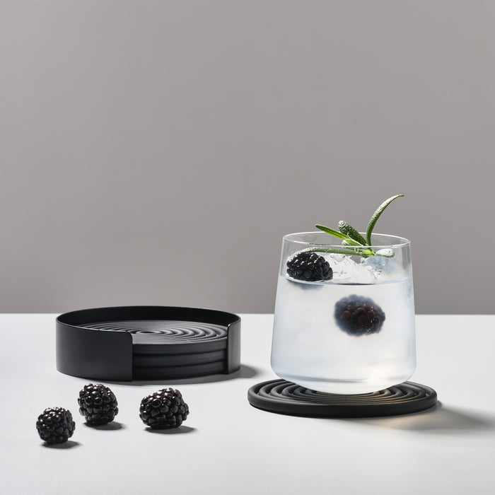 Zone Denmark Rocks Onderzetters - Set van 4 - Zwart