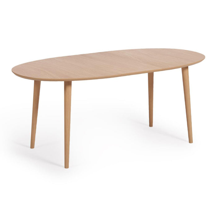 Kave Home Oqui Eettafel Uitschuifbaar Ovaal - 140/220 x 90 cm - Eiken
