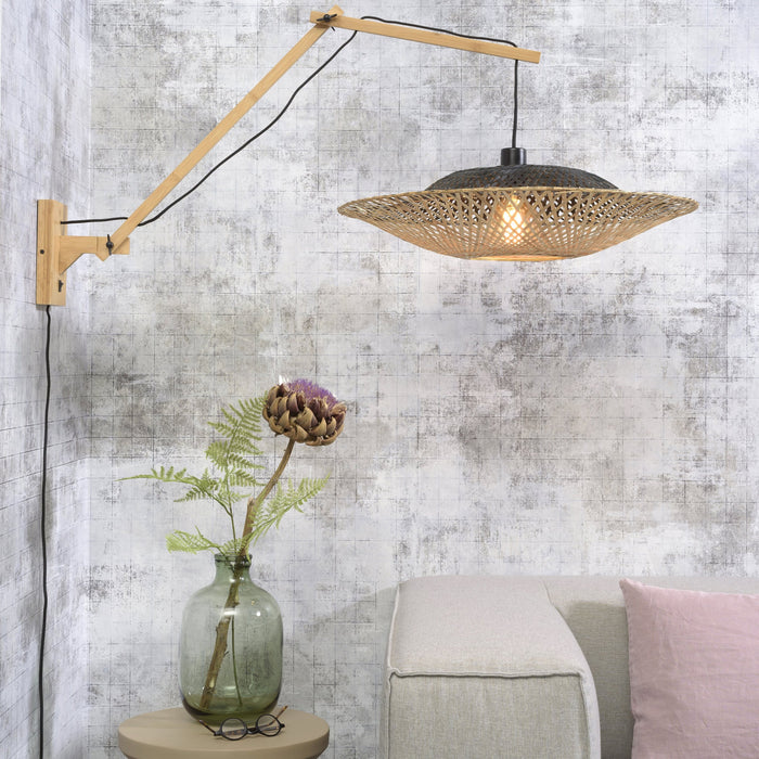 GOOD&MOJO Kalimantan Wandlamp met Arm - Ø60cm - Naturel
