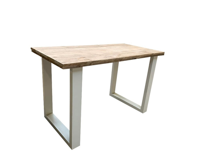 Wood4you - Bartafel New England Steigerhout - wit 160Lx110Hx90D cm