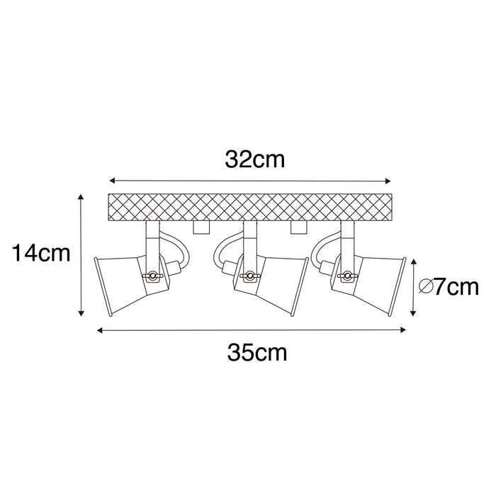 QAZQA Landelijke spot zwart met hout 3-lichts verstelbaar - Jelle