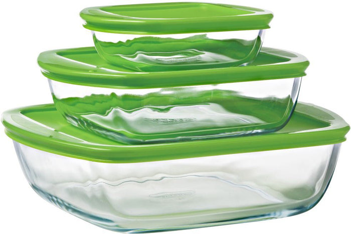 Schaal Vierkant met Deksel, 0,35 liter - Pyrex | Cook & Store