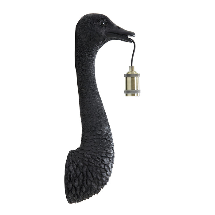 Light & Living Wandlamp Ostrich - Zwart - 18x15.5x57.5cm