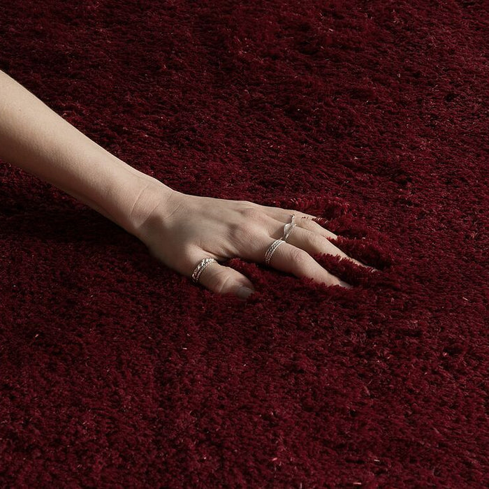 Beliani - EVREN - Shaggy vloerkleed - Rood - 200 x 300 cm - Polyester