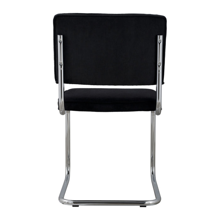 Zuiver Ridge Eetkamerstoel - Ribstof - Zwart