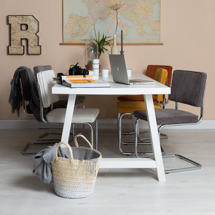 Zuiver Ridge Eetkamerstoel - Ribstof - Zwart