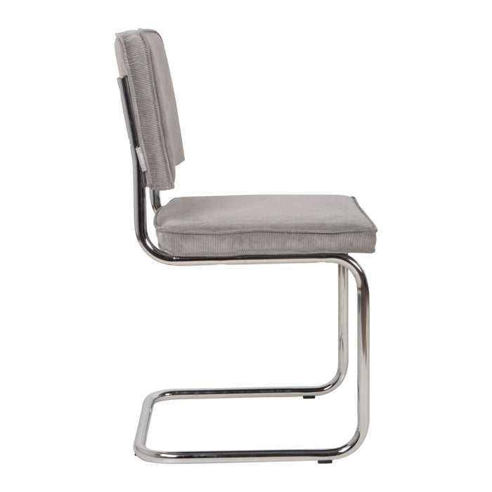 Zuiver Ridge Eetkamerstoel - Ribstof - Lichtgrijs