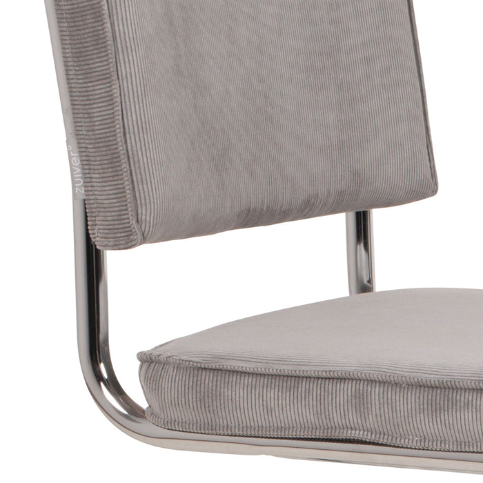 Zuiver Ridge Eetkamerstoel - Ribstof - Lichtgrijs