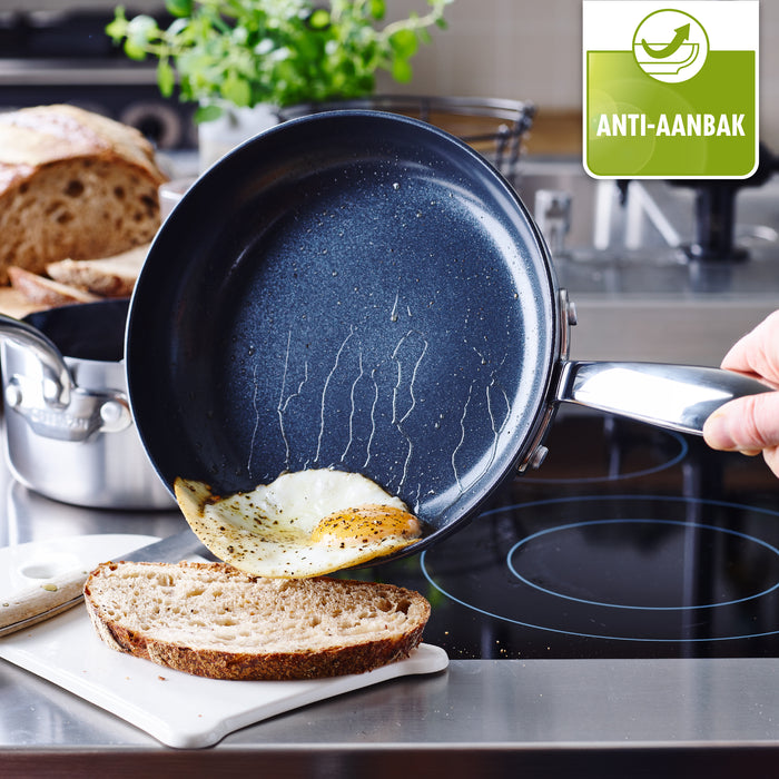 GreenPan Barcelona Evershine Koekenpan Ø 28 cm - Zilver