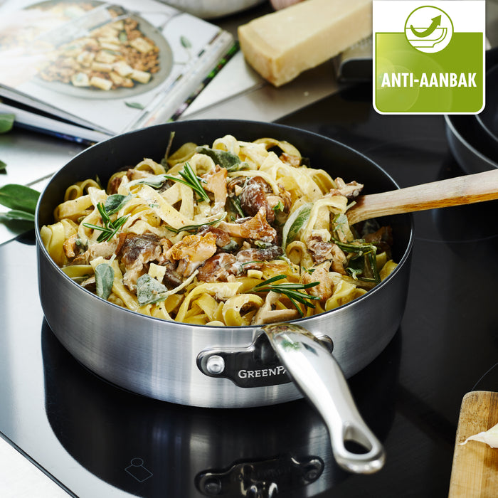 GreenPan Barcelona Evershine Hapjespan Ø 24 cm - Zilver
