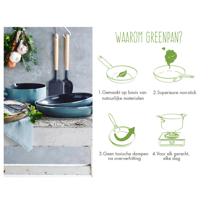 Greenpan Mayflower Pannenset 3-delig met Spatel en Opscheplepel