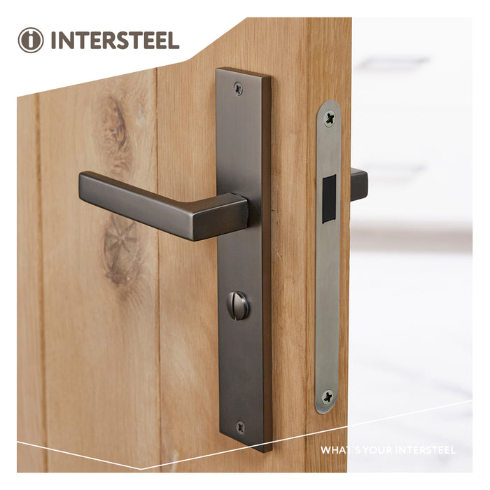 Intersteel Deurkruk Hera op schild 245x45 mm WC63|8 mm antracietgrijs