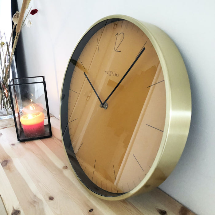 NeXtime Essential Gele Wandklok Ø 34 cm