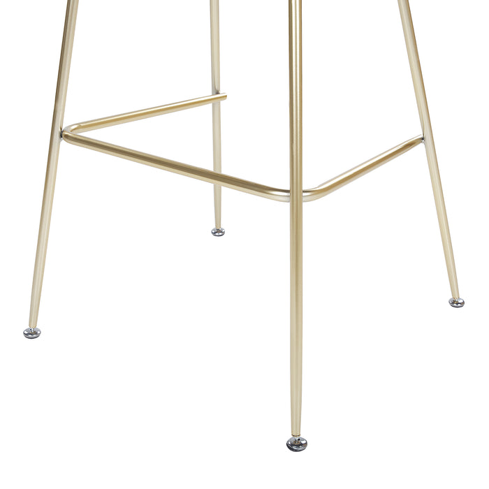 Beliani - ARCOLA - Barkruk - Smaragdgroen - Fluweel