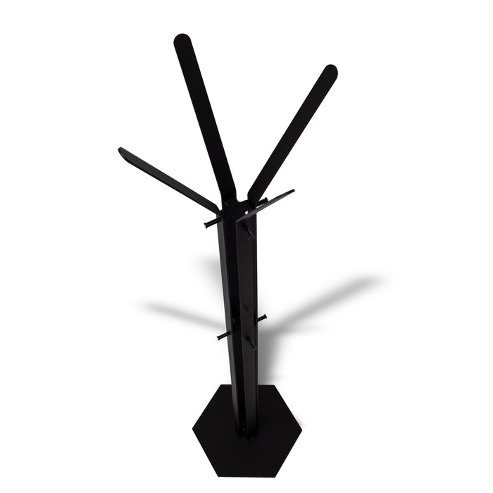 Gorillz Stack - Kapstok Staand - Industrieel design - 12 haken- Zwart
