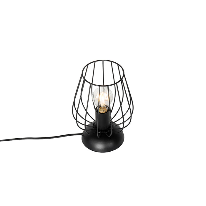 QAZQA Moderne tafellamp zwart draad - Palica
