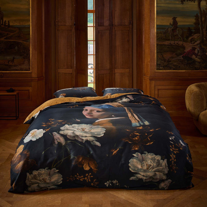 Essenza Floral Girl Dekbedovertrek 140 x 220 cm - Zwart