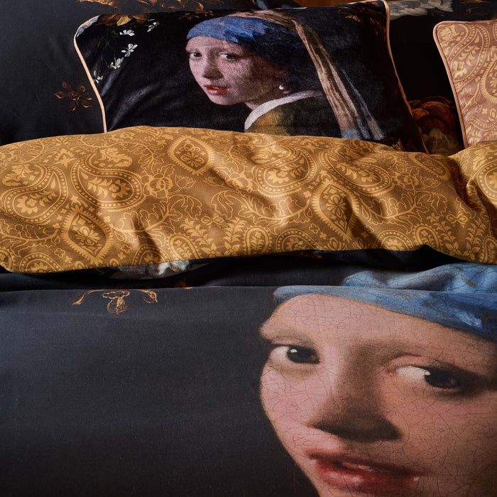 Essenza Floral Girl Dekbedovertrek 240 x 220 cm - Zwart