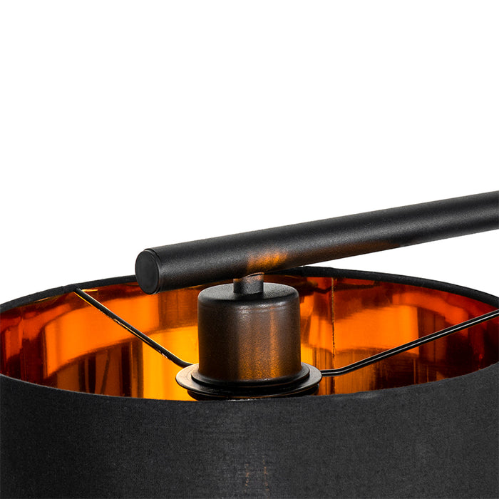 QAZQA Moderne hanglamp zwart met goud 125 cm 3-lichts - VT 3