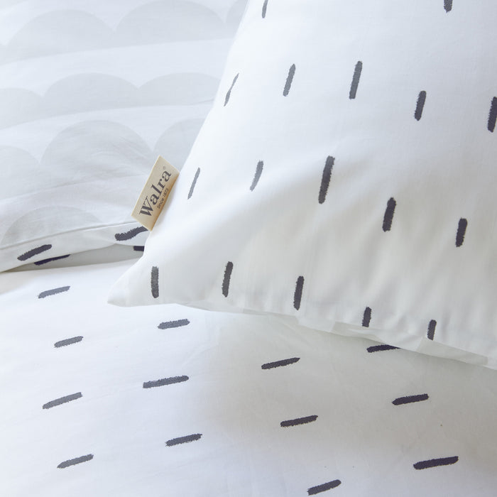 Walra More Dashes Dekbedovertrek 140 x 220/240 cm - Wit