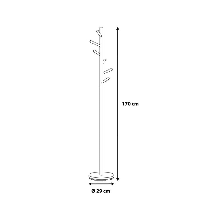 Beliani AUBUM Kapstok Zwart Hout
