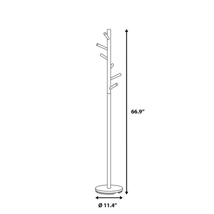Beliani AUBUM Kapstok Zwart Hout