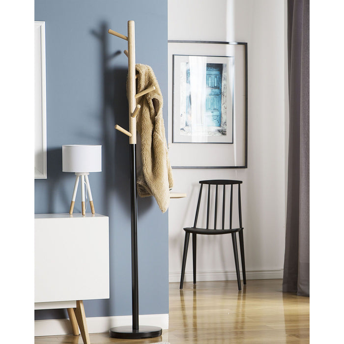Beliani AUBUM Kapstok Zwart Hout