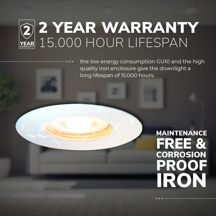 Hofronic 3x Bari - LED Inbouwspots Badkamer IP65 Wit