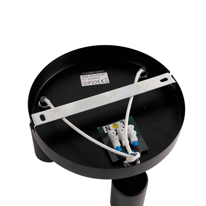 QAZQA Moderne plafondlamp zwart 3-lichts rond - Facil