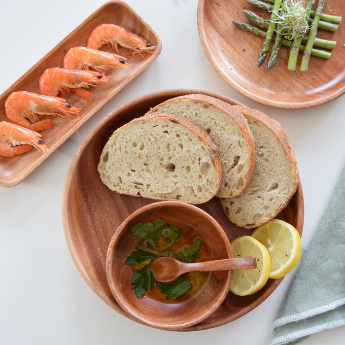 Khaya houten kommetjes Ø 12 cm - set van 2