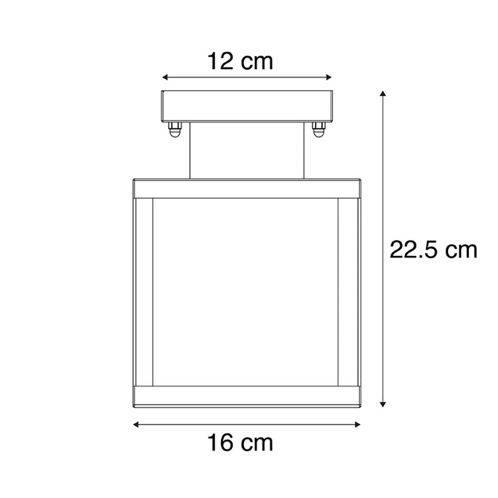 QAZQA Industriële smart buitenplafondlamp zwart incl. ST64 Wifi -
