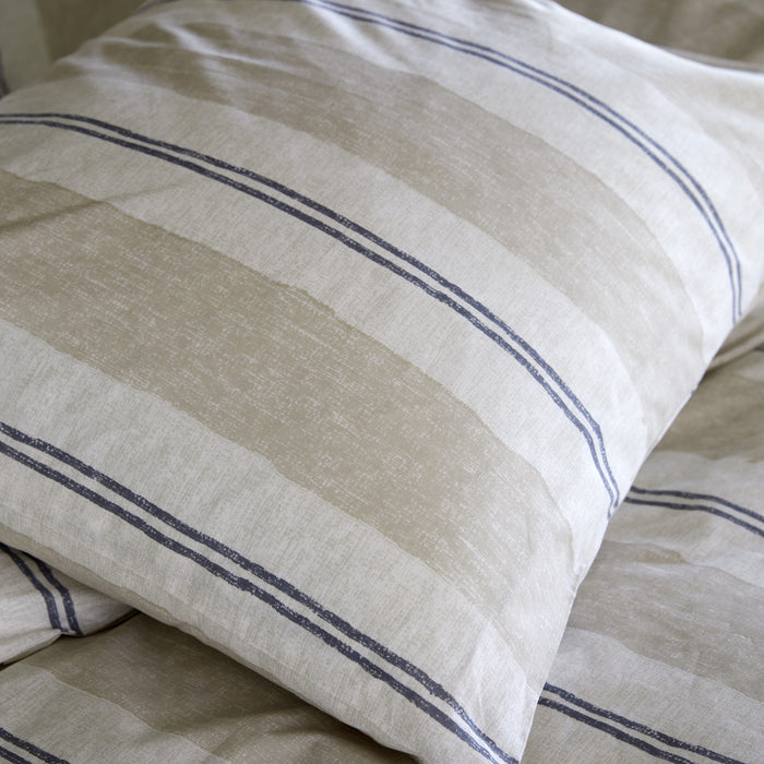 Walra Remade Nautic Stripes Dekbedovertrek 140 x 220/240 cm - Zand