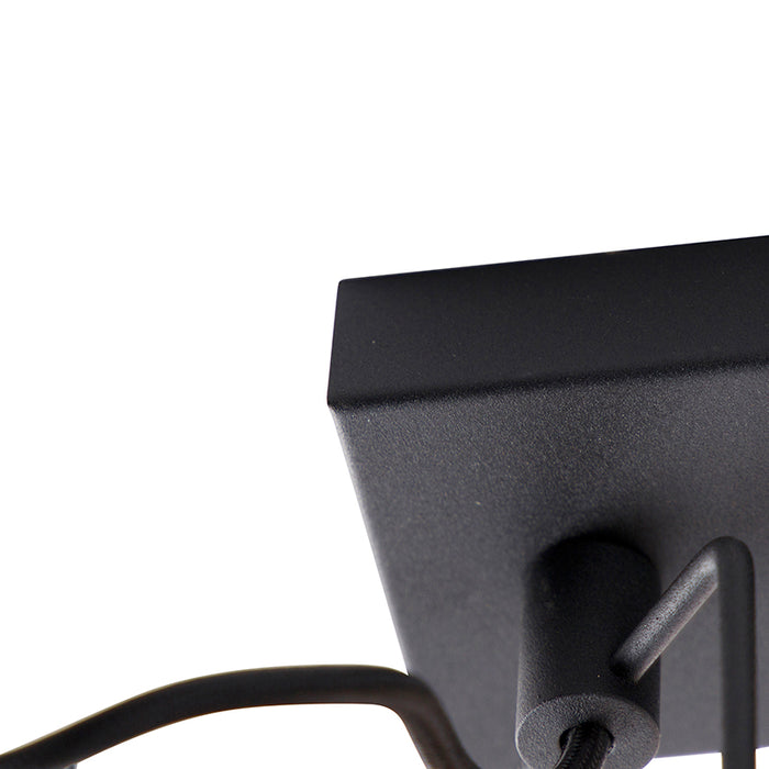 QAZQA Industriële spot zwart 3-lichts - Suplux