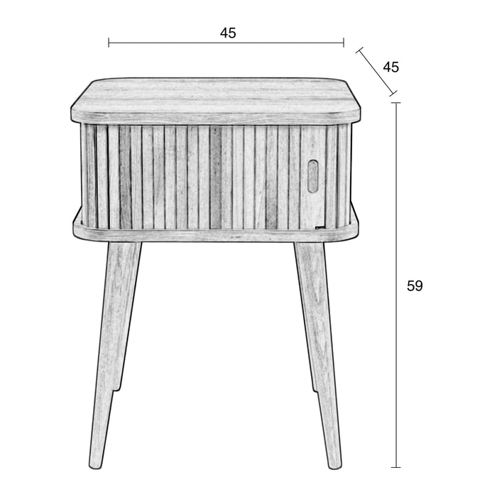 Zuiver Barbier Bijzettafel - Zwart