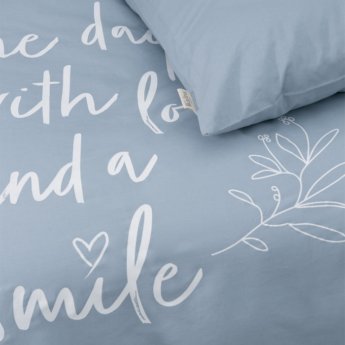 Walra Smile with Love Dekbedovertrek 200 x 220/240 cm - Jeans blauw