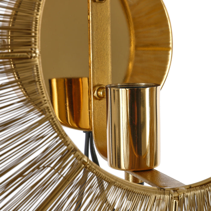 Mica Decorations Bodil Wandlamp - H18 x Ø40 cm - Metaal - Goud