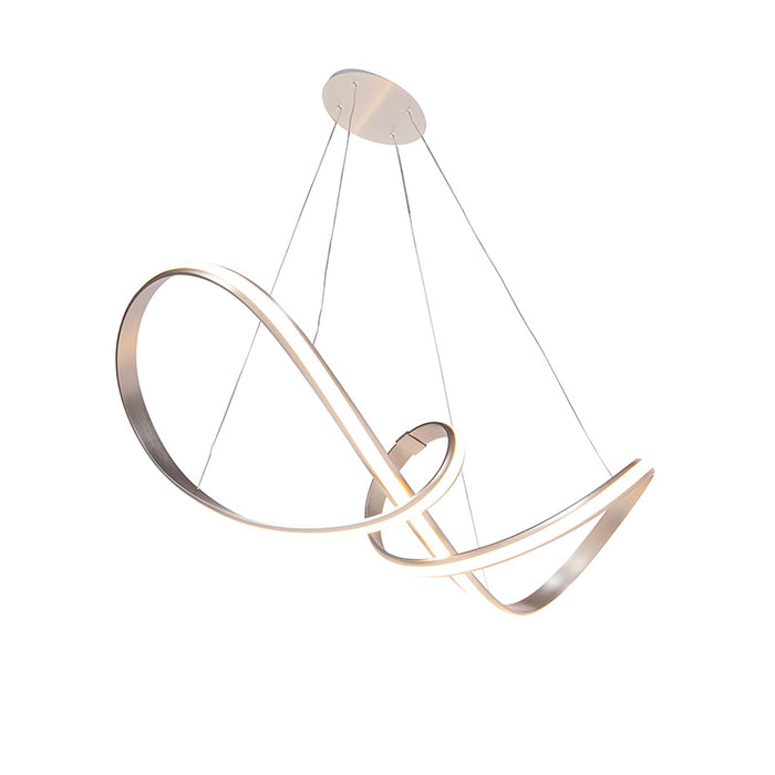 QAZQA Design hanglamp staal dimbaar incl. LED - Viola Due