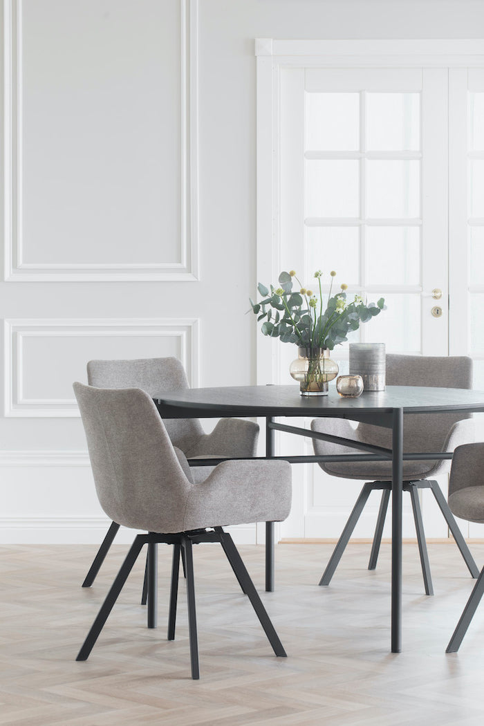 Rowico Norwell Draaibare Eetkamerstoel - Set Van 2 - Beige Stof