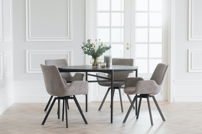 Rowico Norwell Draaibare Eetkamerstoel - Set Van 2 - Beige Stof