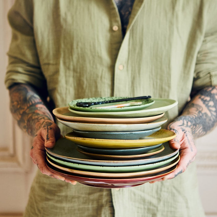 HKliving 70's Dessertbord Ø 17,5 cm - Set van 2 - Eclipse