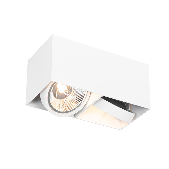 QAZQA Design spot wit rechthoekig AR111 2-lichts - Box