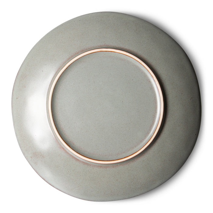 HKliving 70's Ceramics Dinerbord Ø 27,5 cm - Set van 2 - Mineral