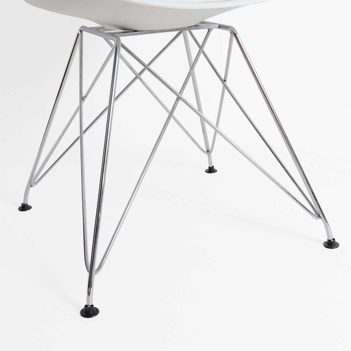 Essence Metal eetkamerstoel kunstleer cognac - chroom onderstel