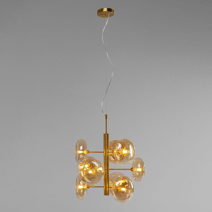 Kare Design Headlight Hanglamp 9-Lichts - Messing