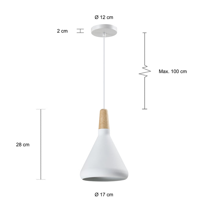 QUVIO Hanglamp langwerpig wit - QUV5134L-WHITE