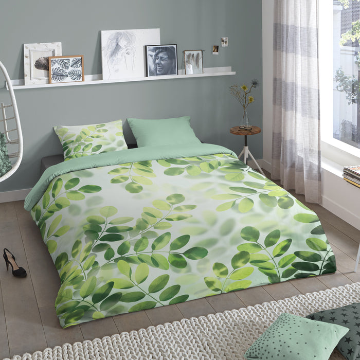 Good Morning Sunny Leaves Dekbedovertrek 200 x 220 cm - Groen